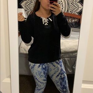 Black and white jersey long sleeve